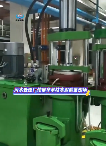 污水处理厂使用华星柱塞泥浆泵现场